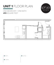 1x1 - 1 A-312 floor plan